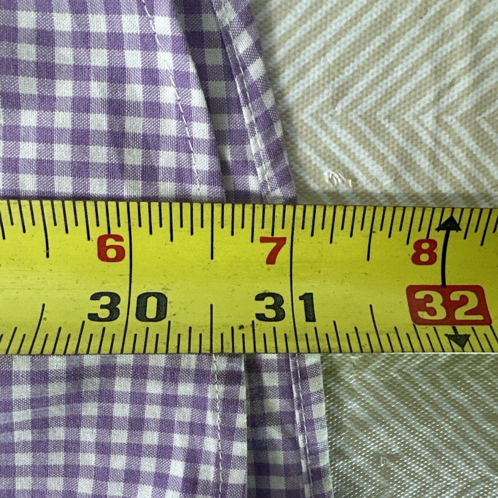 Ralph Lauren LRL Men's 17 32/33 Button Down Shirt Purple Gingham Check L/S - Picture 5 of 8